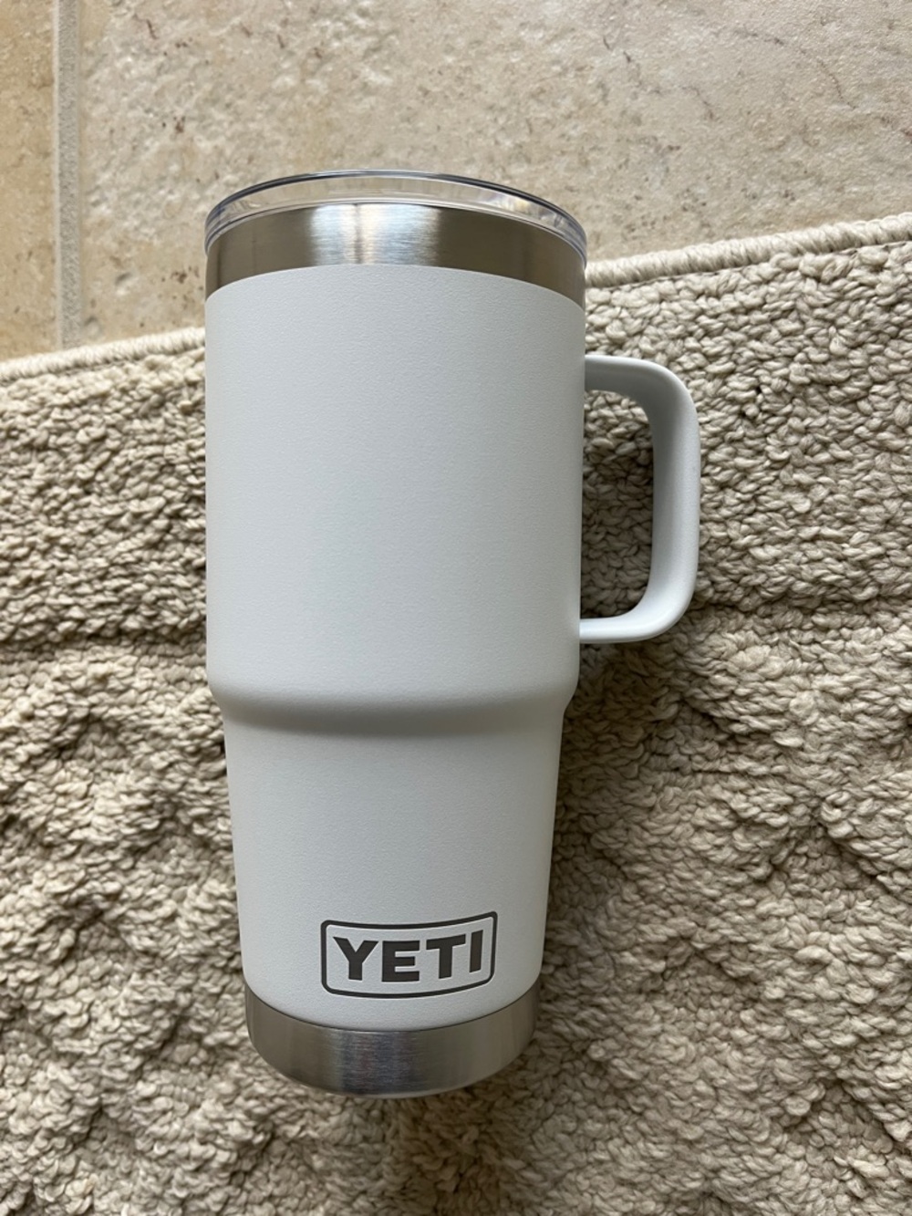 Yeti White Insulated Rambler Mug with Handle 25oz